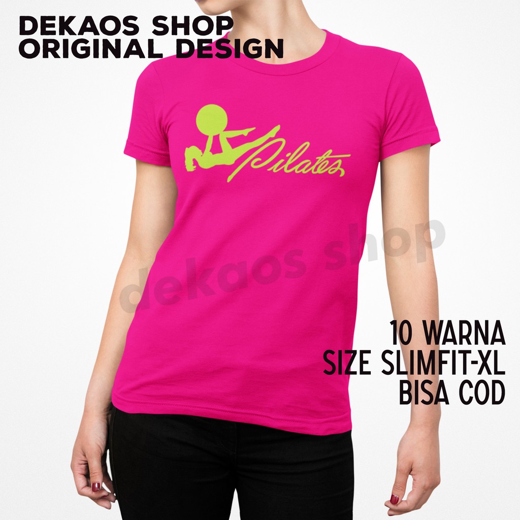 BAJU KAOS PILATES WANITA / ATASAN PILATES WANITA / KAOS PILATES / KAOS SENAM WANITA / DEKAOS 350
