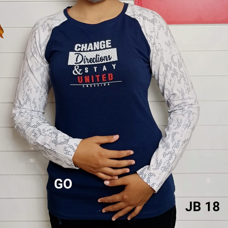 gos CRESSIDA BAJU Cewek Pakaian Atasan Kaos Wanita Casual Santai Original Lengan Panjang Bagus