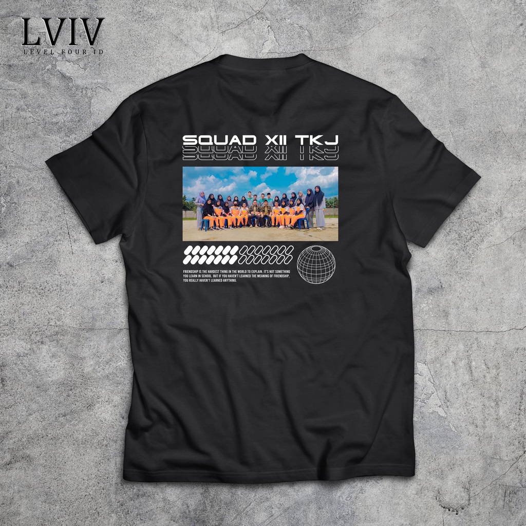 #25 Kaos Kelasan, Kaos Keluarga Aesthetic, Kaos Group atau Squad, Geng Aesthetic