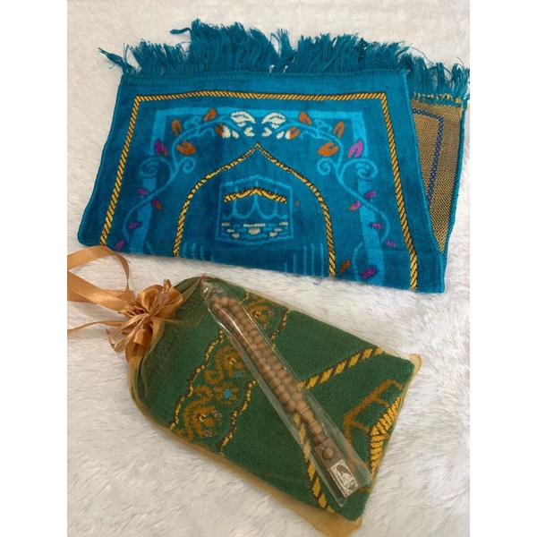 Paket Souvenir/Hampers Sajadah Turki Kecil Beludru, Souvenir Tahlilan, Souvenir Haji & Umroh