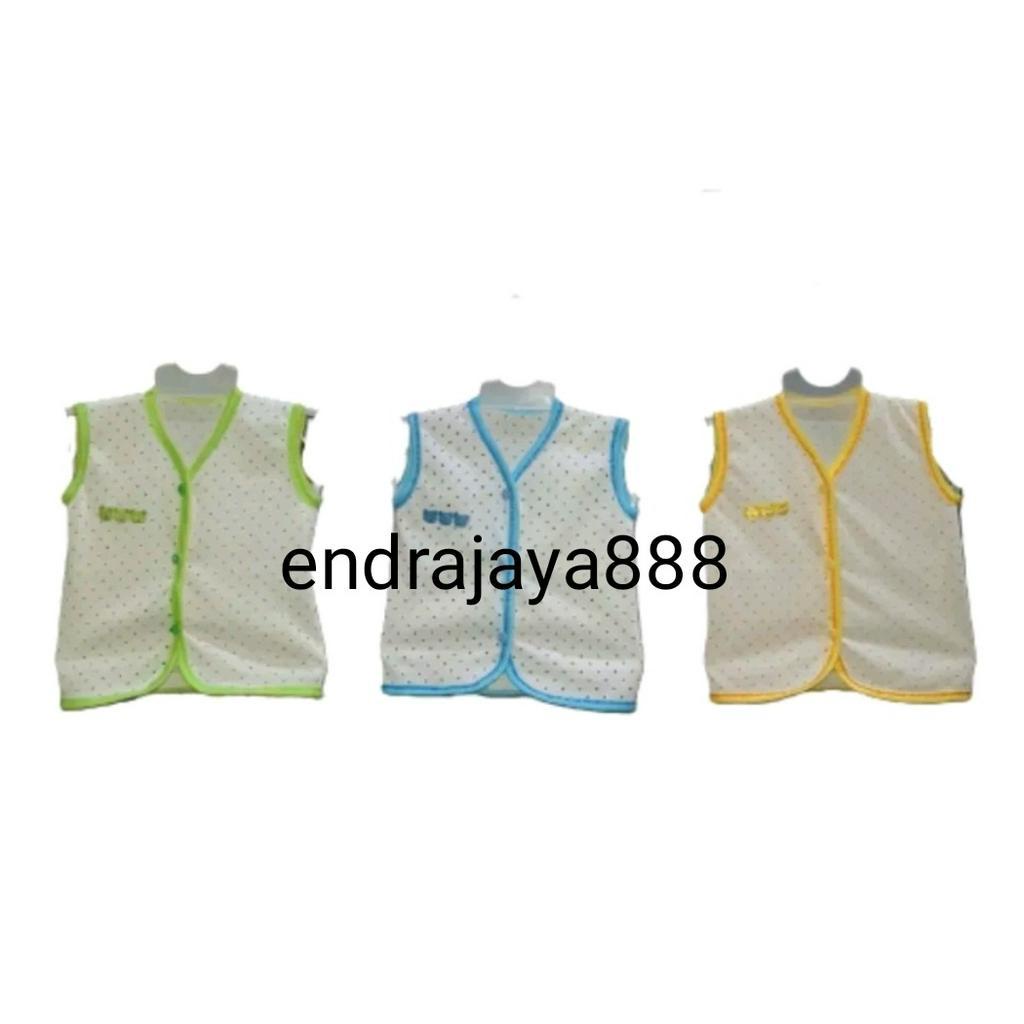 1 Lusin Baju Yukensi Polkadot nik nik baju bayi tanpa lengan kutung buntung endrajaya