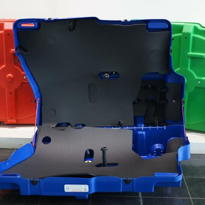 Bike Box Alan Aero Easy Fit Roadbike & Mtb Hardcase Blue - Hitam