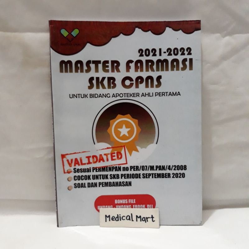 Master Farmasi SKB CPNS 2021-2022 Untuk Bidang Apoteker Ahli Pertama