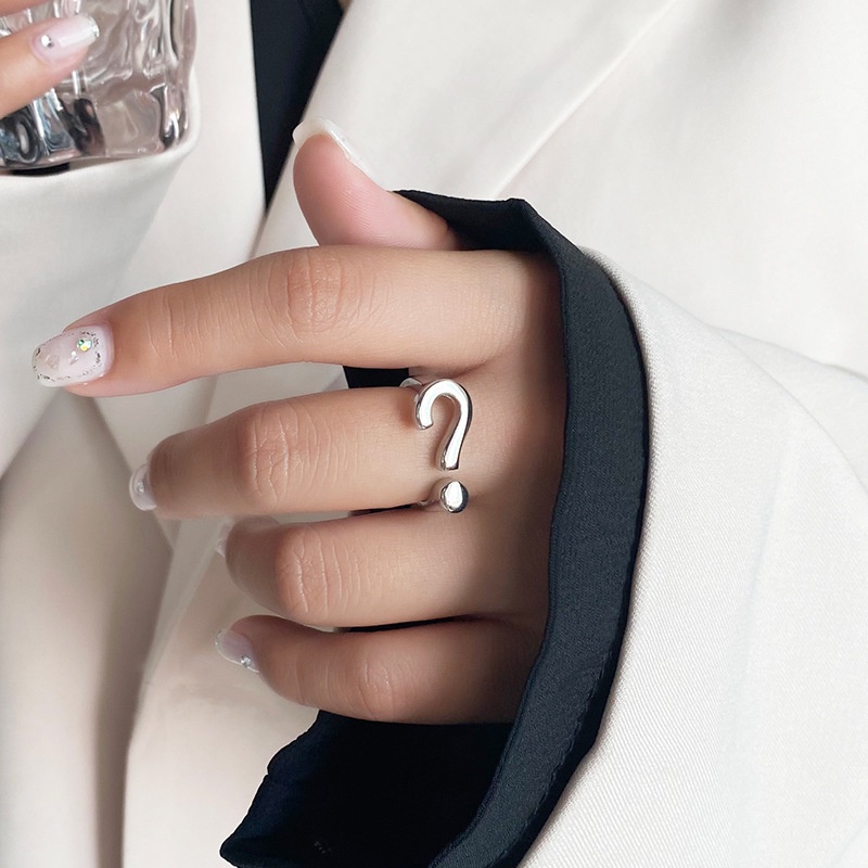 Question Mark Ring Accessories Adjustable Personality Trendy Korean Simple Temperament