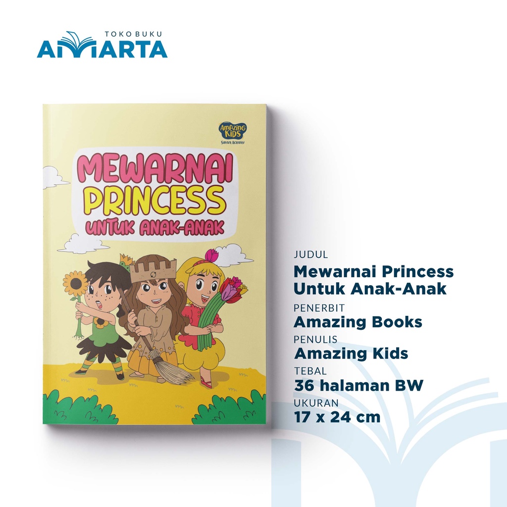 Buku Mewarnai Princess Untuk Anak