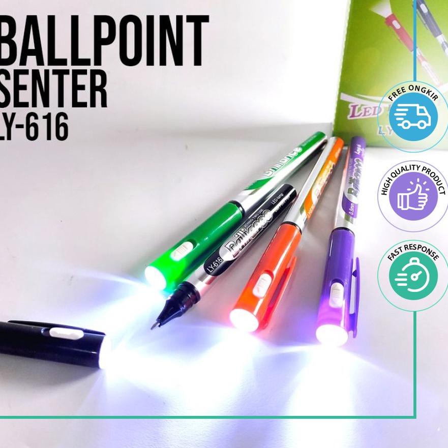 

U7Y✱ Pulpen / 12pcs pulpen senter / pulpen gel senter LY616 Terlaku