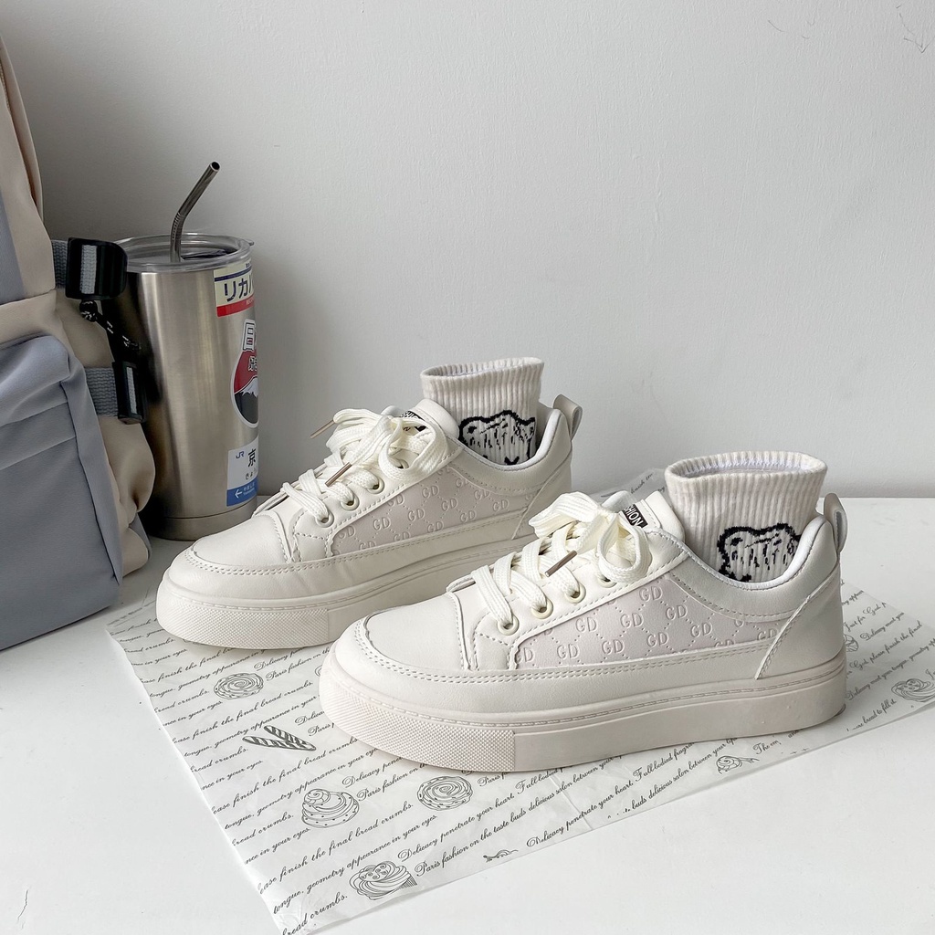 SEVEN_DAY SEPATU SNEAKERS PUTIH WANITA KOREA IMPORT CASUAL SHOES H-616-7