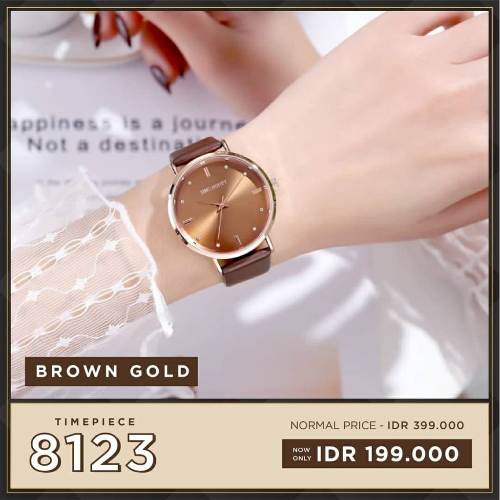 Jam 8123 JIMS HONEY ORIGINAL Jam Tangan Wanita Cewek Keren Analog Elegan Masa Kini Aksesoris Murah-7
