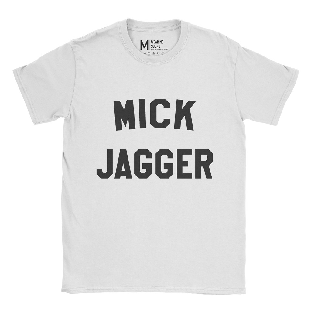 Baju Kaos Band Mick Jagger White
