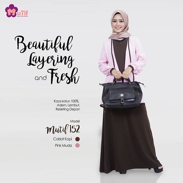 GAMIS MUTIF 152 COKLAT KOPI