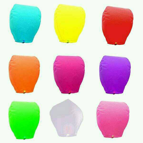 [1 Pcs] Lentera Terbang / Lampion Terbang / Flying Lantern / Lampion Kertas Warna Warni / Sky Lantern