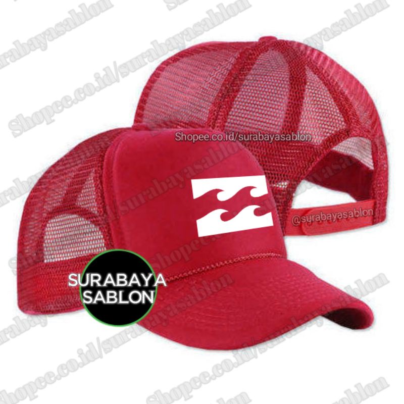 Topi Billabong Trucker/Jaring - Topi Pria/Surf/Billabong - Surabaya Sablon