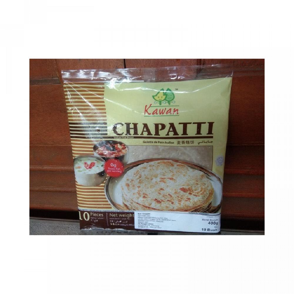 

Roti Chapatti 400 Gr Indian Flat Bread 10 pc Frozen Import MALAYSIA