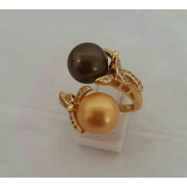 Cincin Mutiara Lombok Cincin Mutiara / Mutiara Lombok / bahan Rodium /Alsa Pearls
