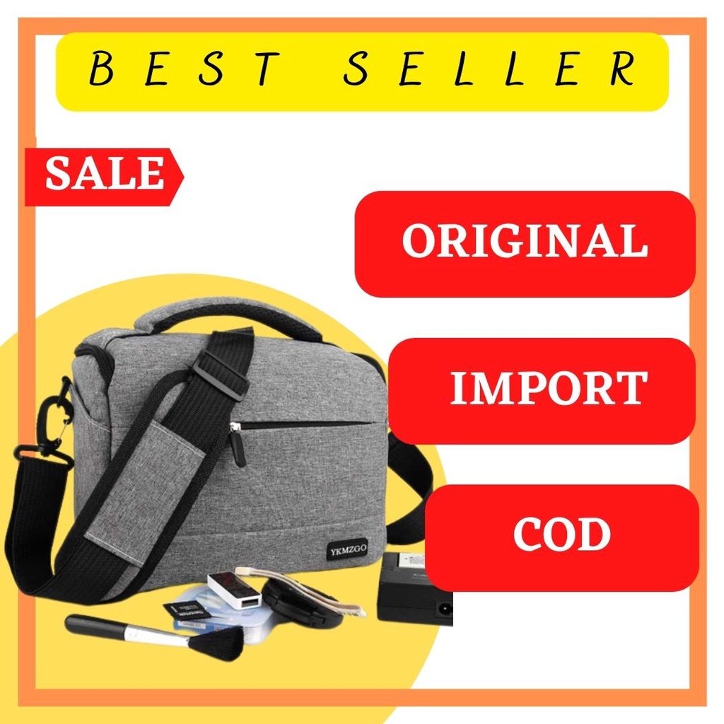 TERBARU Fottos Tas Kamera Selempang DSLR Waterproof - YKMZGO Tas Kamera Canon Nikon  Hitam Murah Imp