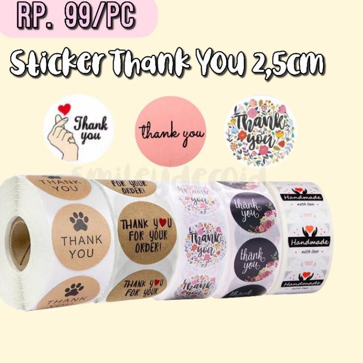 

kkes214 [100PCS] (Part 2) Sticker Label Thank You for Your Order Baked with Love Diameter 2,5cm rvpq201
