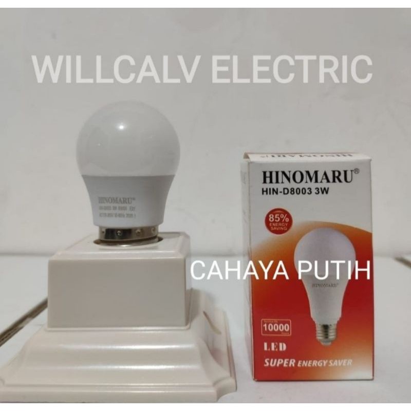 HINOMARU BULB 3W 3 WATT CAHAYA PUTIH - LAMPU LED BULB HINOMARU 3W 3 WATT CAHAYA PUTIH