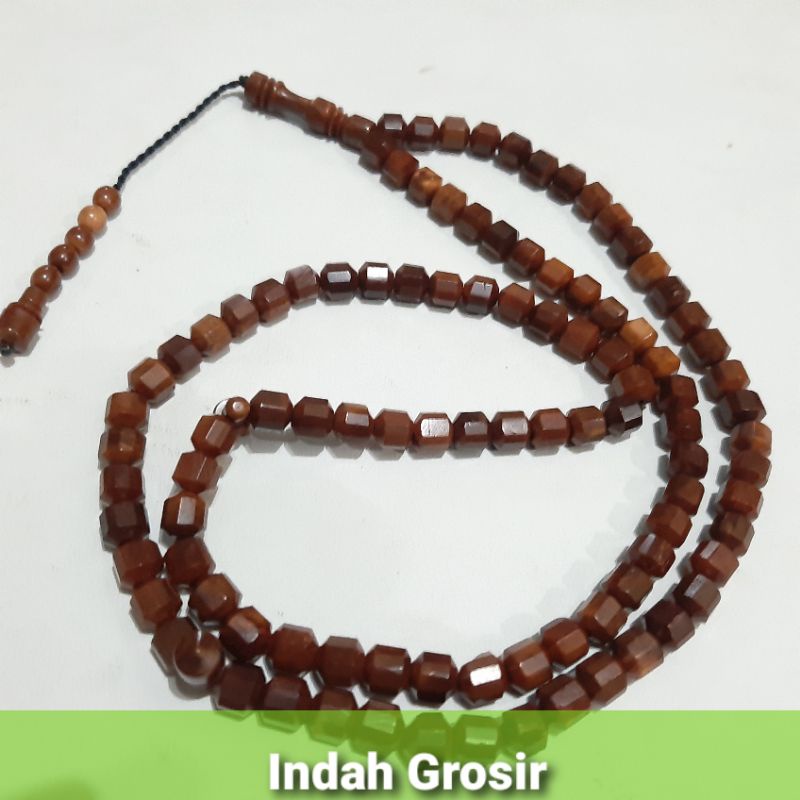 TASBIH KAOKA CATING MODEL MARJAN 8MM 99BUTIR NATURAL