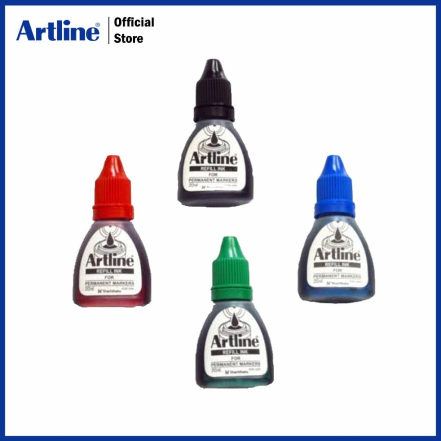 Merah Refill Isi Tinta Spidol Permanent Marker ARTLINE ESK20R MERAH Permanen