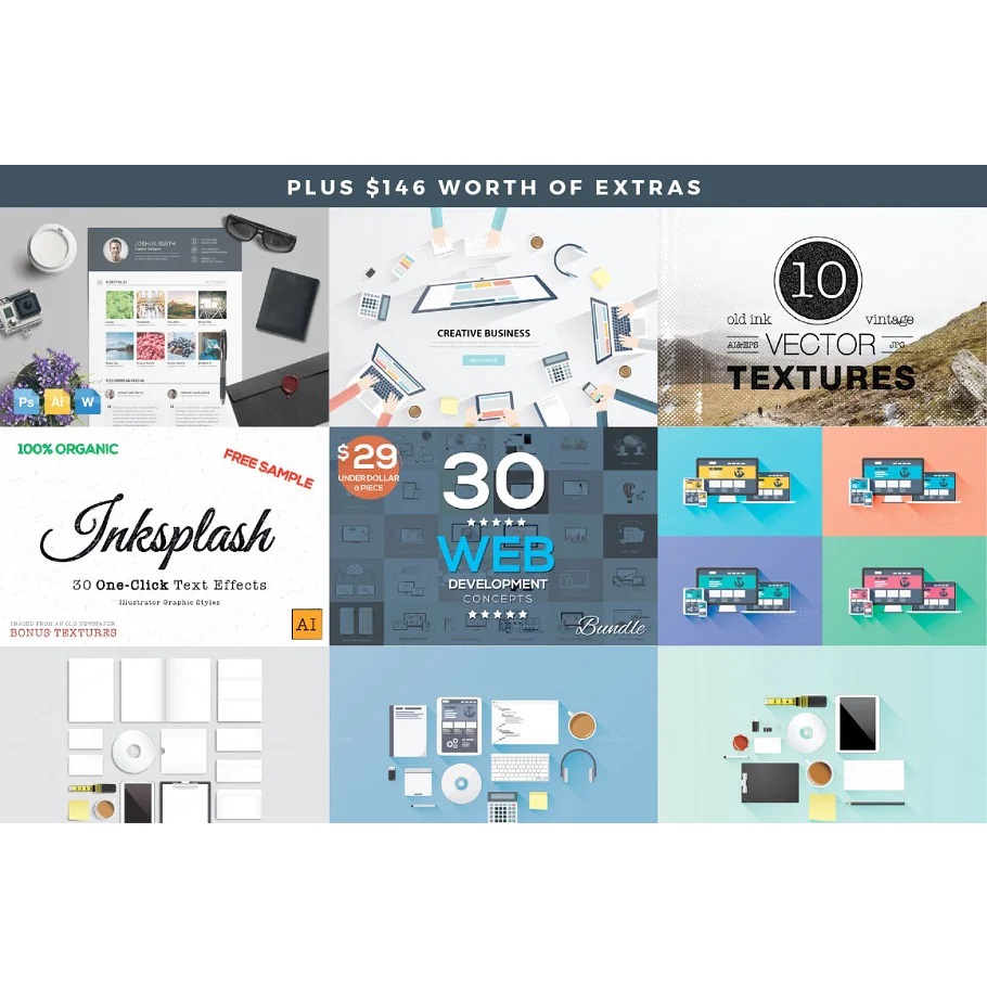 Infographic Mega Bundle Whole Shop - Vector Designs