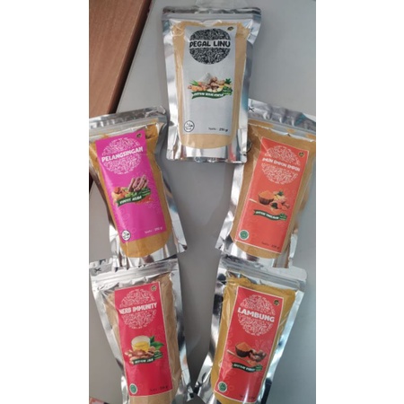 

Serbuk instan herbal immuninty, pegal linu, lambung, empon empon, & pelangsing