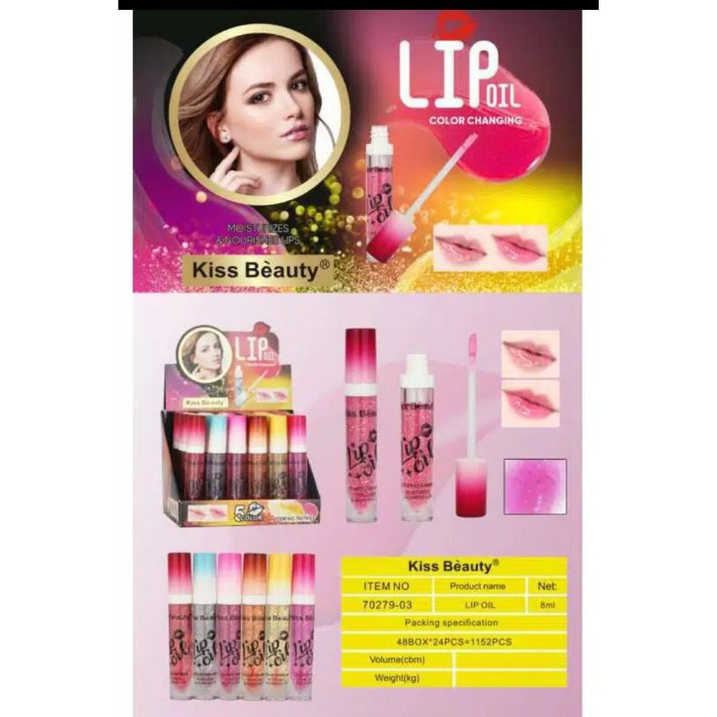 PROMO Perpcs Lip oil kiss beauty color changing Wangi No.70279-03