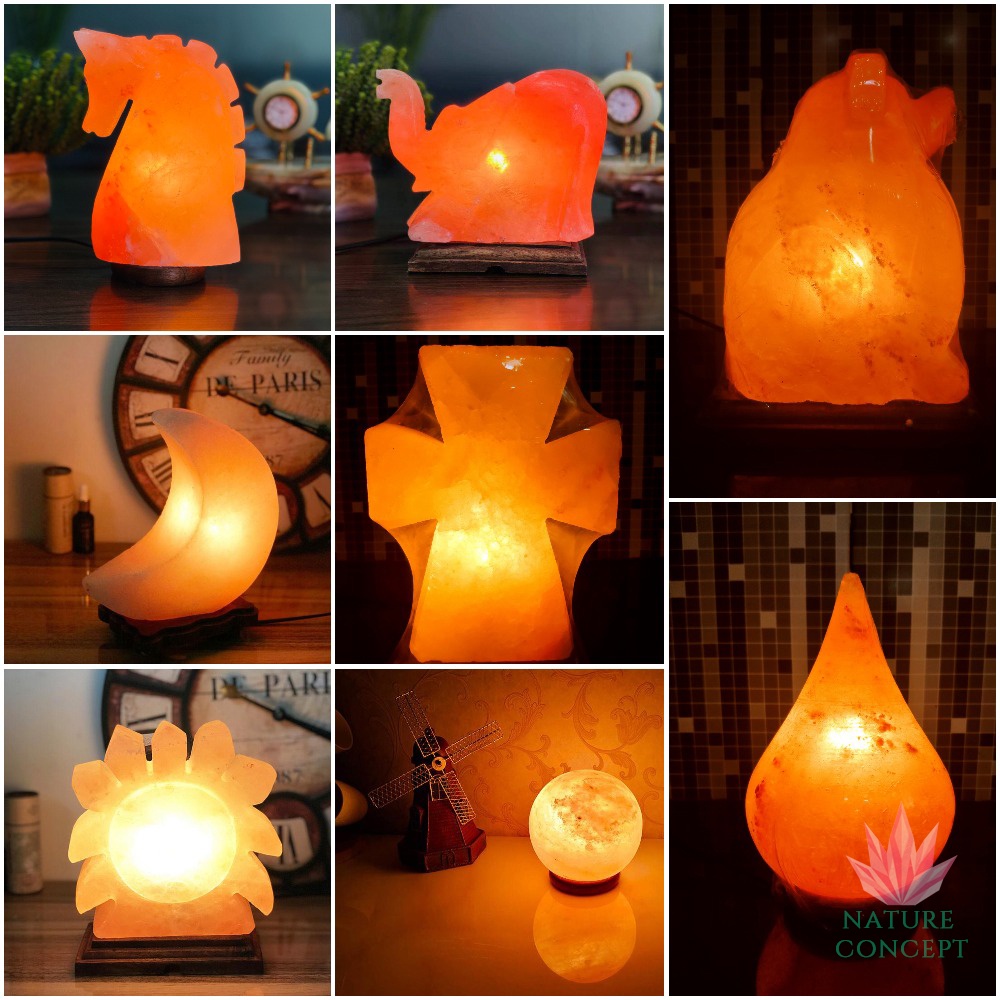 Himalayan Salt Lamp Lampu Kristal Garam Himalaya Unique Shape TERLENGKAP