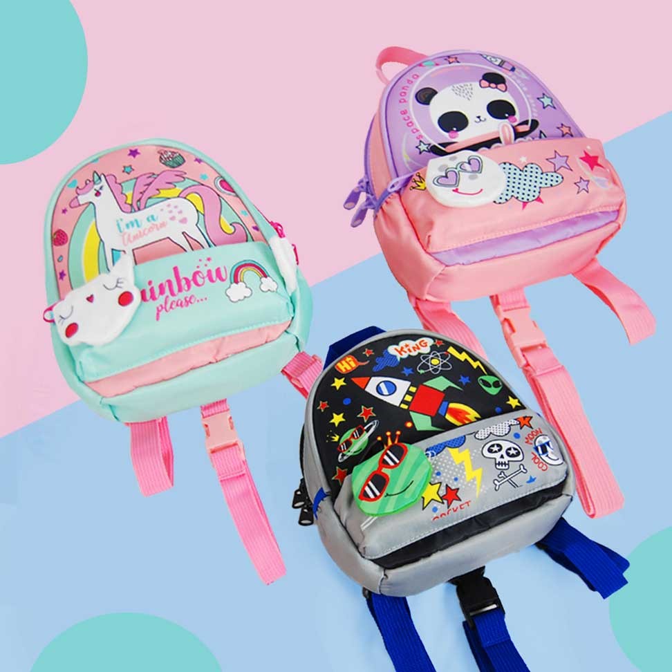 VEST TAS RANSEL ANAK PAUD MINI ROCKET/PANDA/ UNICORN F2141