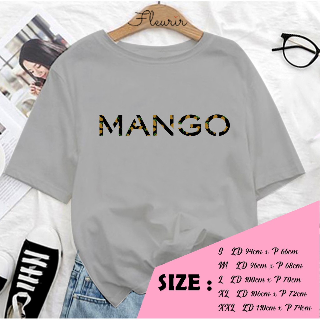 FLEURIR - KAOS MANGO WANITA DEWASA LENGAN PENDEK TUMBLR TEE UNISEX