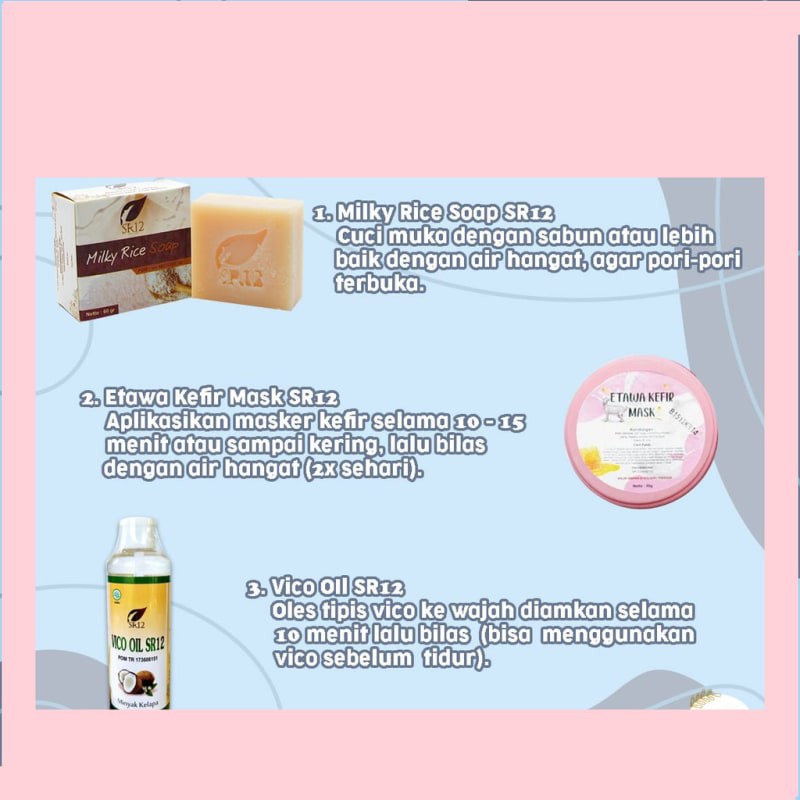 PAKET PEMULA SR12 PAKET PEMULA SR12 UNTUK JERAWAT PAKET PEMULA KOMBINASI PAKET PEMULA BERJERAWAT