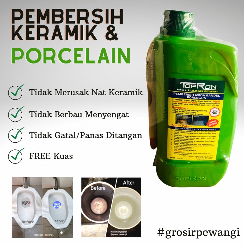 TOPRON Pembersih Keramik Ori - Topron Pembersih Kamar Mandi Topron Pembersih Toilette