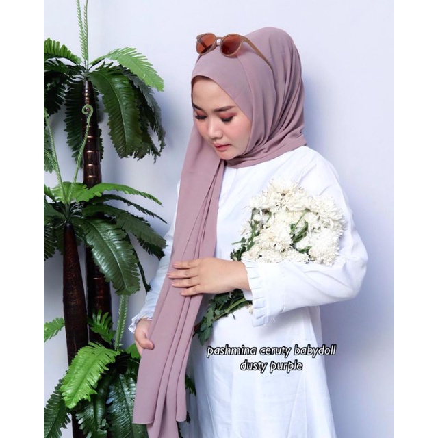 PASHMINA CERUTY BABYDOLL DUSTY PURPLE