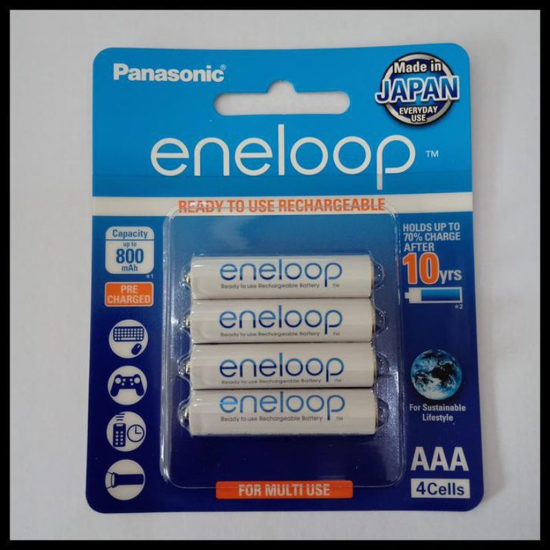 baterai charger eneloop putih A3 AAA made in japan Panasonic