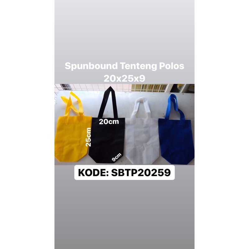 

tas kain spun bound tenteng polos isi 20 size 20x25x9cm