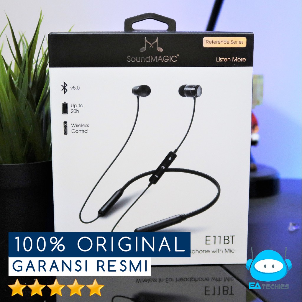 Soundmagic E11BT Bluetooth Wireless Earphone E11 BT Original Garansi Resmi 1 Tahun / Headset / Handsfree / Hifi Audio