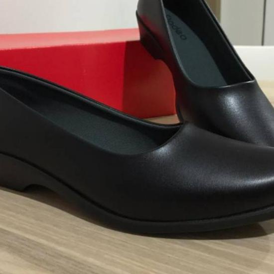 ☊ Sepatu pantofel kerja hitam fladeo wanita ori murah polos ℗