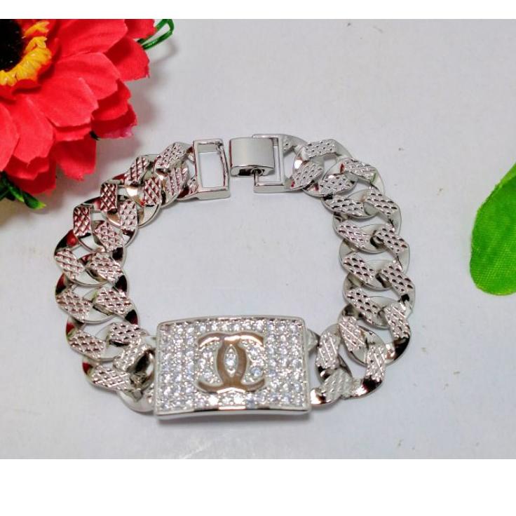 Gelang Rantai Besar Plat Gelang Xuping Wanita Perhiasan Lapis Emas Wanita ▪ CHL.987842