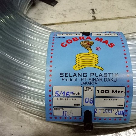 Selang Timbang Elastis Selang Air 5/16" in Bening Trasparant/Waterpass