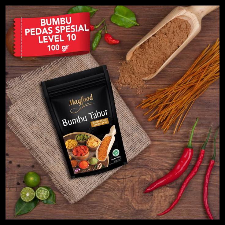 

Magfood Bumbu Tabur Pedas Spesial Lv.10 Kemasan 100Gram