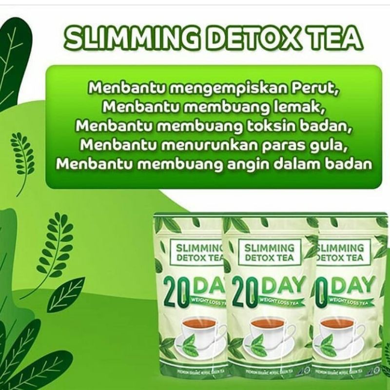 TEH PELANGSING PENURUN BERAT BADAN AMPUH (SLIMMING DETOX TEA 20 DAY)