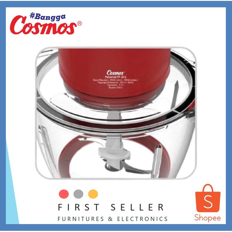 BLENDER / FOOD PROCESSOR COSMOS FP 313 / FP313 - 2 LITER ( 2L ) ORIGINAL ( ORI )100% ( TERMURAH ! )