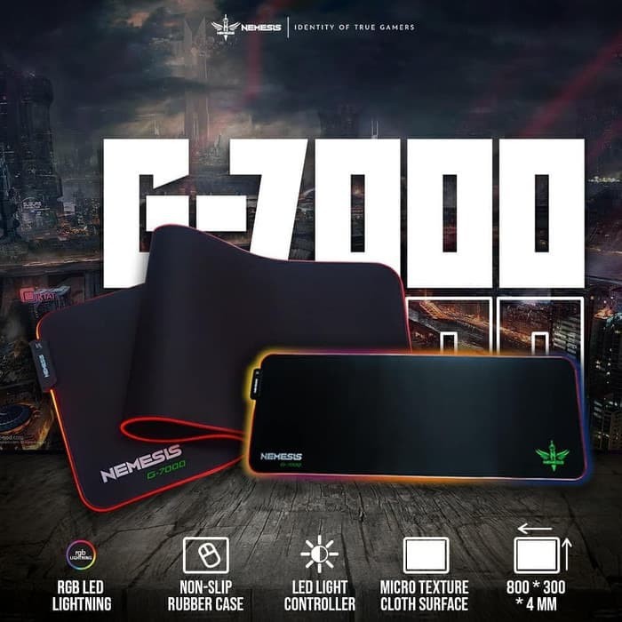 NYK NEMESIS G 7000 / G7000 XXL GAMING MOUSEPAD WITH RGB LIGHTING