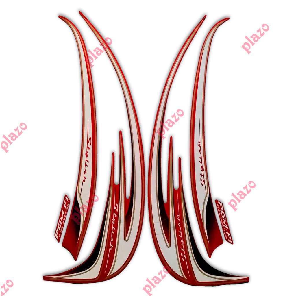 striping motor / stiker lis honda scoopy stylish 2015 merah