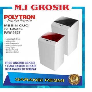 MESIN CUCI 1 TABUNG POLYTRON PAW 9527 TOP LOADING 9.5 KG ZEROMATIC