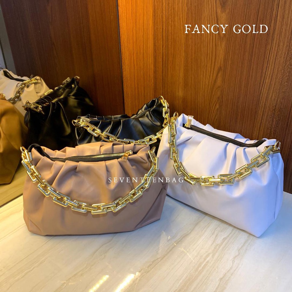 FANCY ACC GOLD l TAS SELEMPANG WANITA - SEVENTEENBAGS SVN17175