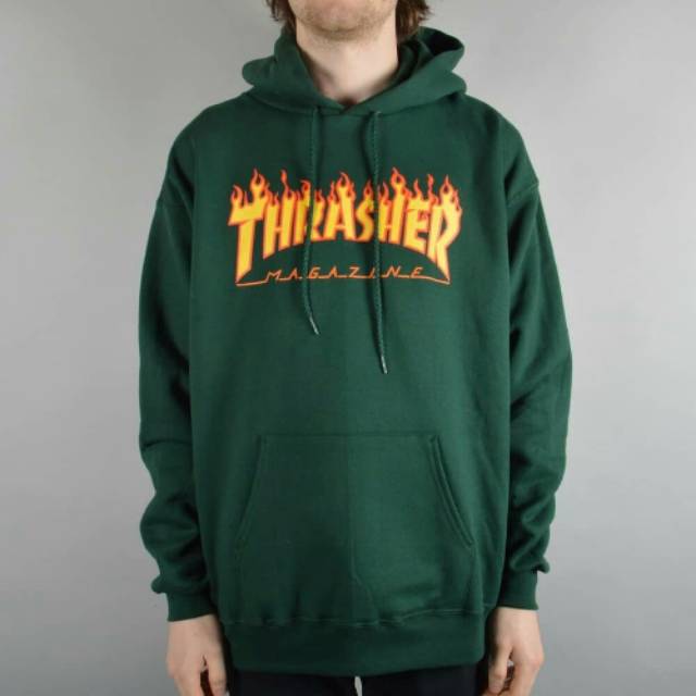 jaket thrasher api ijo botol