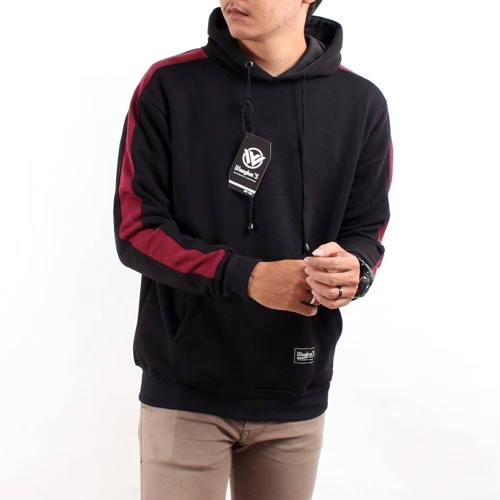 SWEATER HOODIE PRIA DAN WANITA POLOS LIST PREMIUM TEBAL DAN NYAMAN ORIGINAL