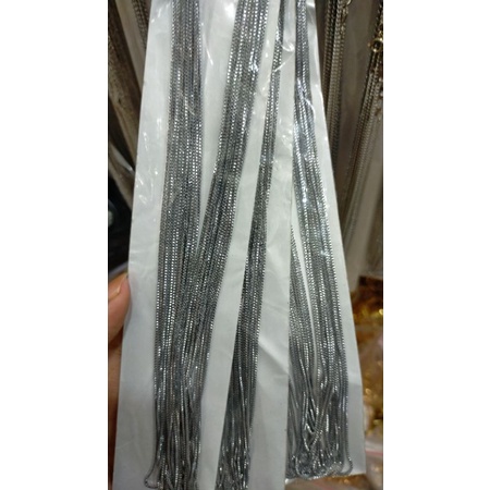 Rante kalung silver panjang 45cm 60cm