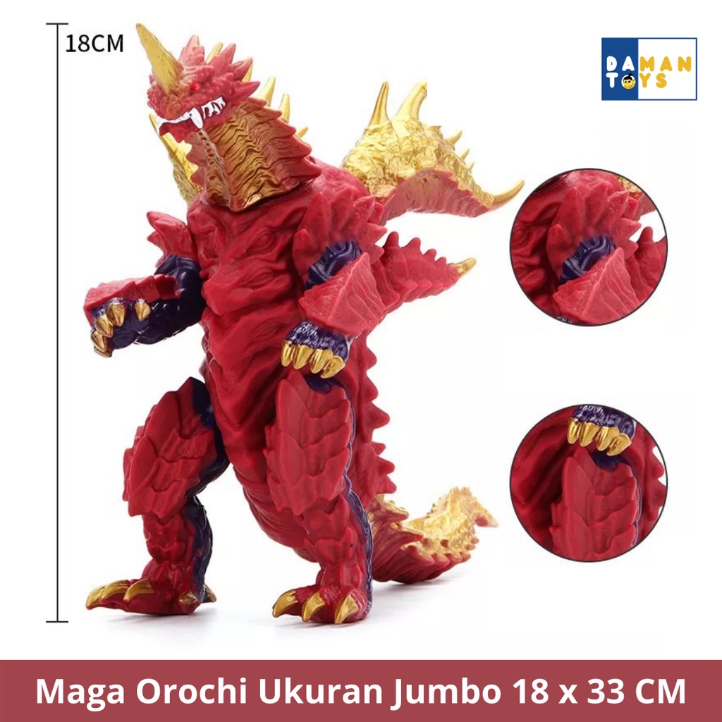 Maga Orochi Jumbo Action Figure Godzilla Monster Ultraman Kaiju, Mainan Anak Laki laki