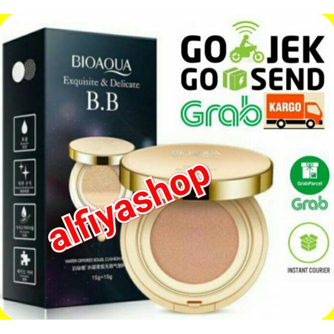 SALE BIOAQUA BB GOLD LIQUID CUSHION EXQUISITE & DELICATED - Ivory ORI TERMURAH